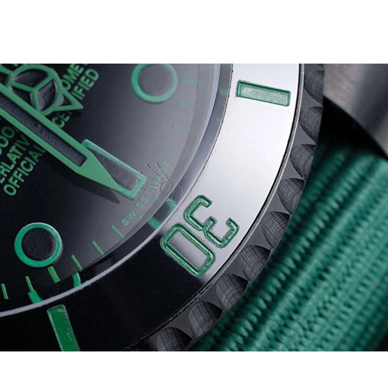 Aaa replica Rolex Submariner Stealth Strap 622009 Green Nylon 0815